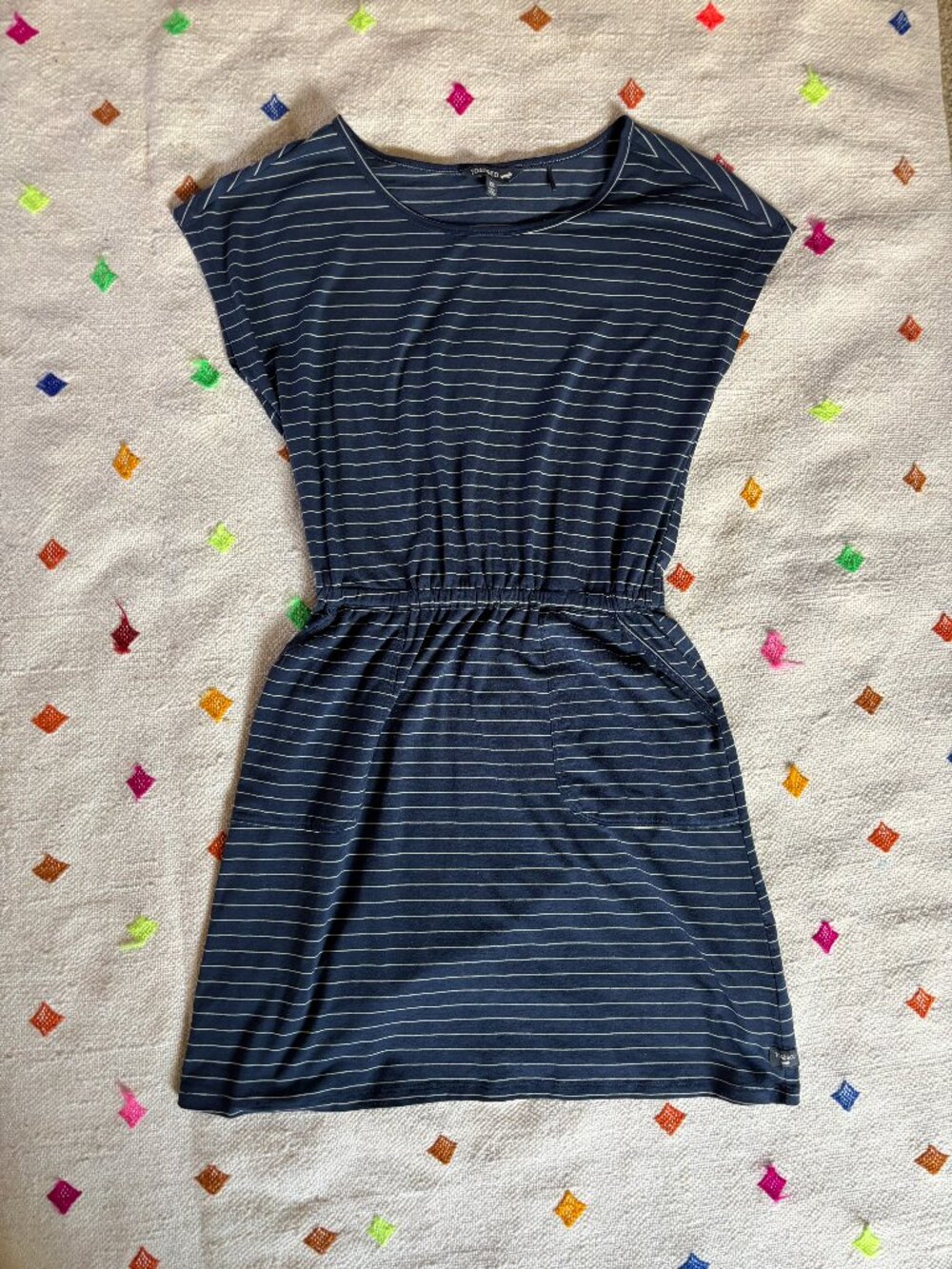 GUC Toad & Co Striped Dress  - Navy, Ivory,  Size XS